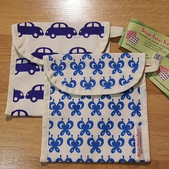 Snackwiches reusable ecofriendly snack bags set 2 - Picture 1 of 4